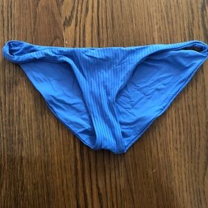 Blue medium coverage bikini bottoms